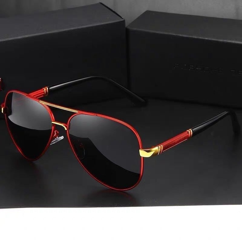 Metal Resin Polarized Photochromic Sunglasses for Men