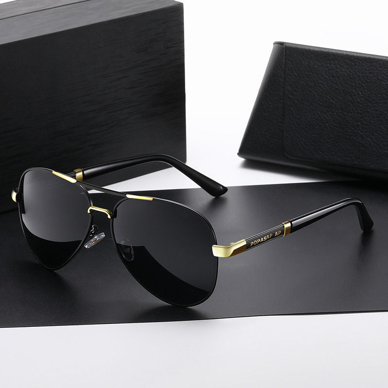 Metal Resin Polarized Photochromic Sunglasses for Men