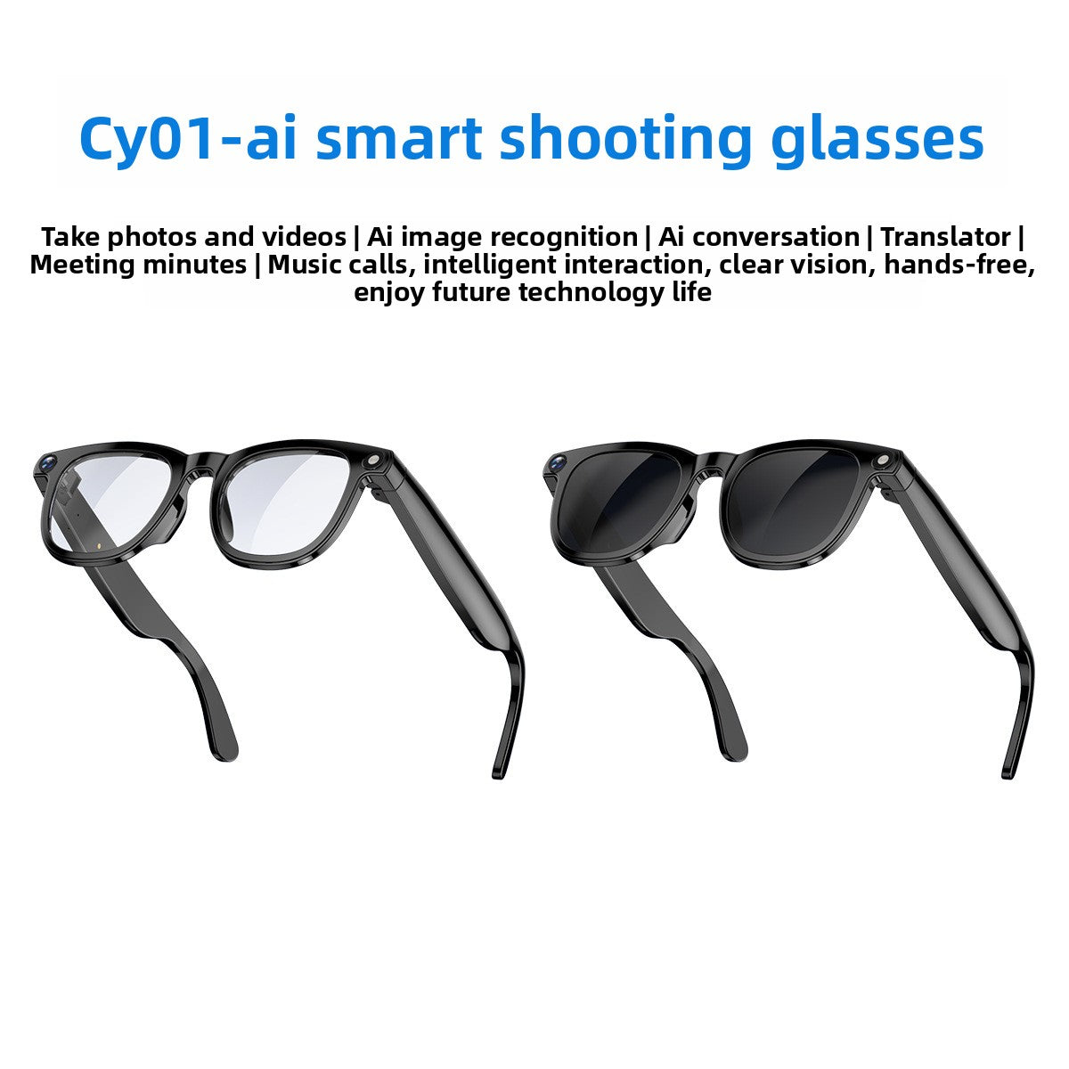 Smart Glasses with HD Video and Bluetooth